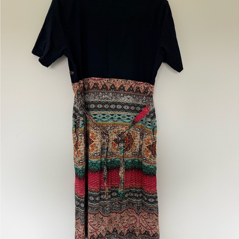 Boho Zip-Front Multi-Color Women’s Robe/Nightgown - Picture 3 of 4